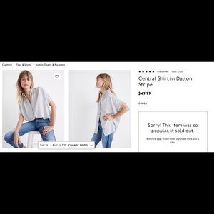 Madewell Central Shirt in Dalton Stripe